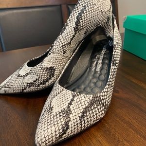 Snake Skin Kitten Heels